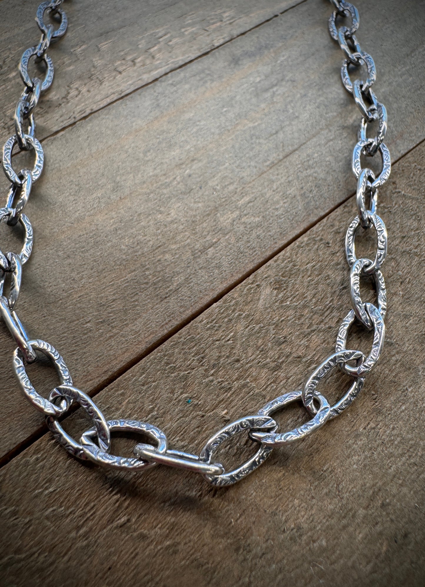 7mm Oxidized Oval Chain