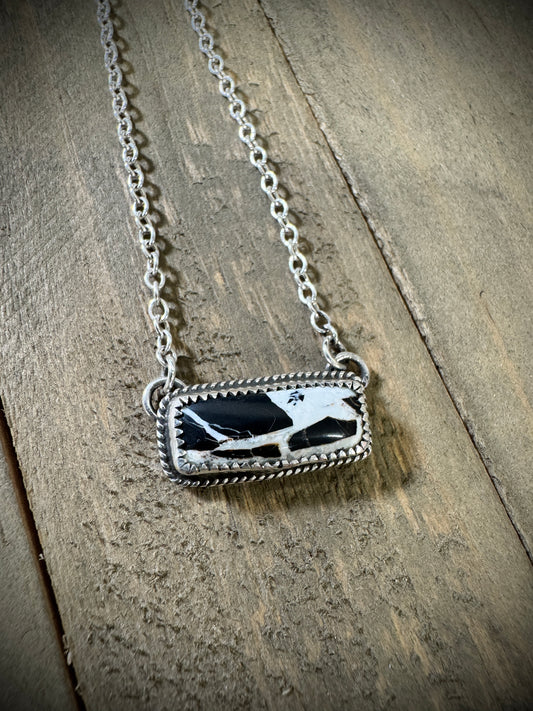 White Buffalo Bar Necklace