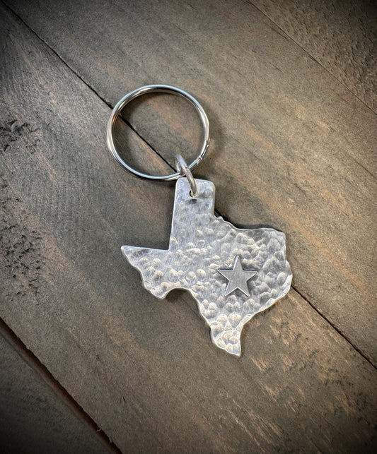 Texas Key Chain - Sterling Silver
