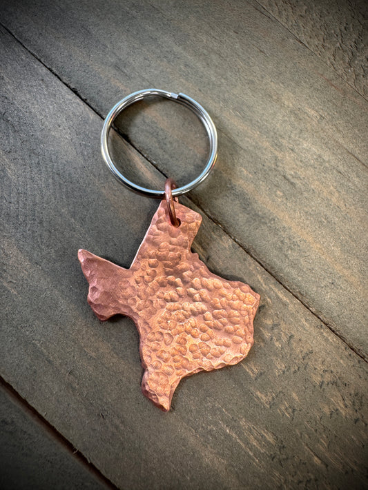 Texas Key Chain - Hammered Texture